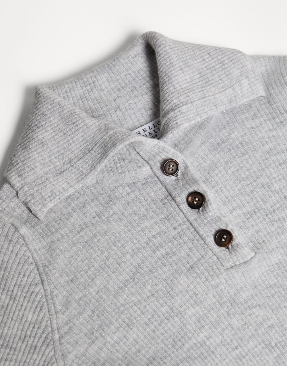 Lightweight knit Polo Grey Girls - Brunello Cucinelli