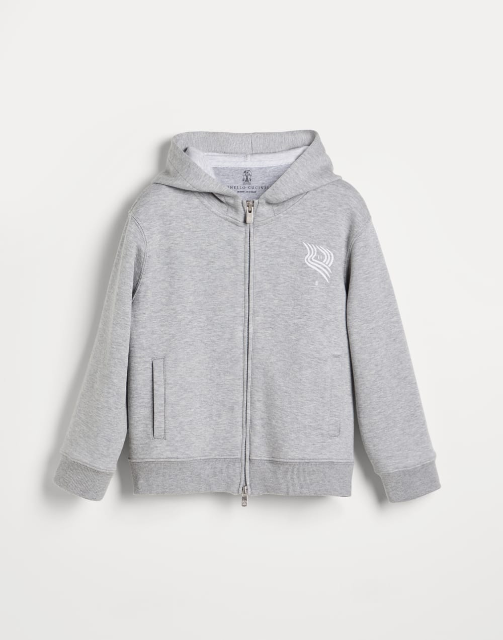 Sudadera de felpa doble Gris Niño - Brunello Cucinelli