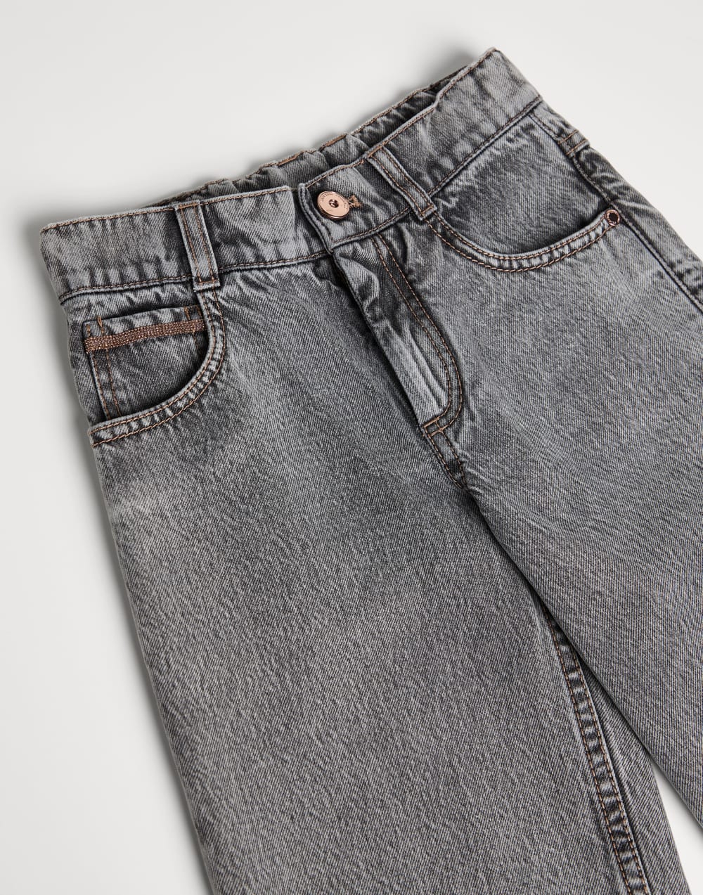 Straight trousers Grey Denim Girls - Brunello Cucinelli