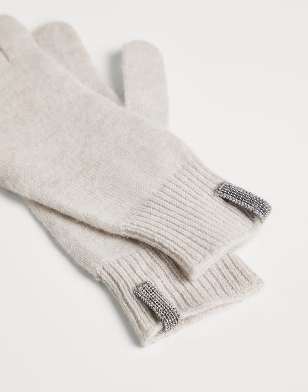 Handschuhe aus Strick Off-White Mädchen - Brunello Cucinelli