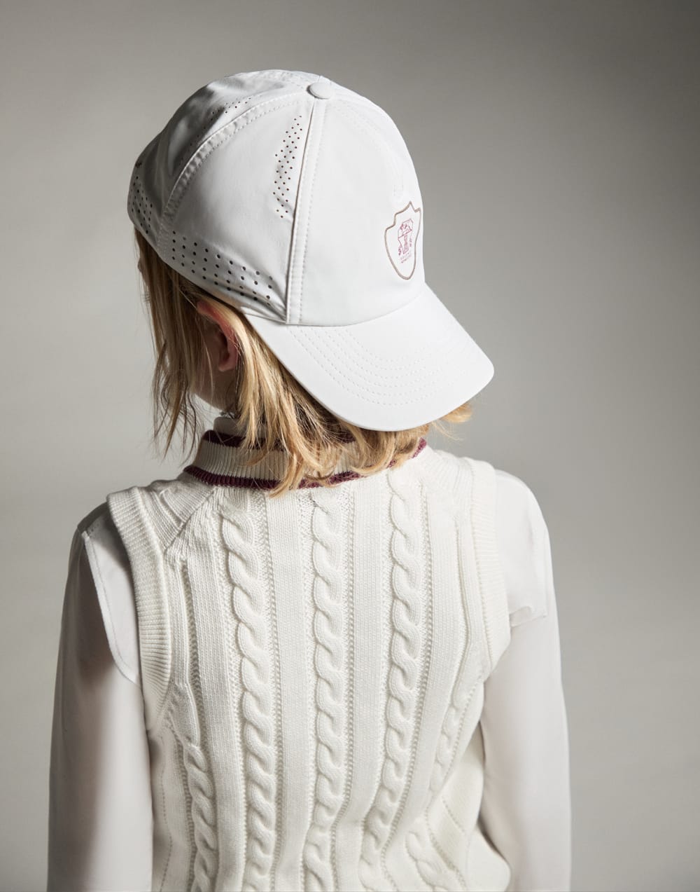 Бейсболка с логотипом Белый Мальчики - Brunello Cucinelli