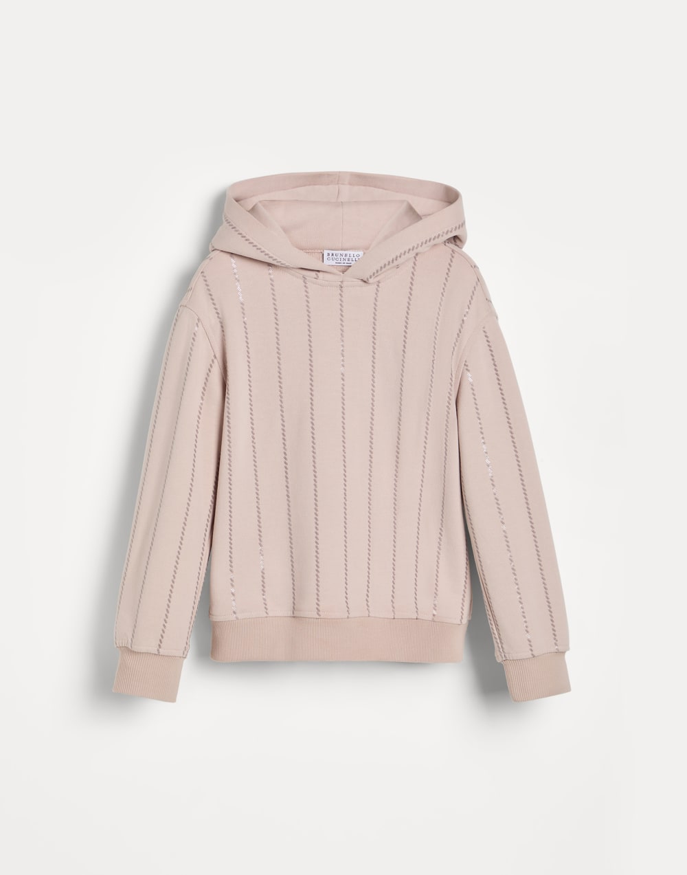 Smooth cotton French terry sweatshirt Pink Girls - Brunello Cucinelli