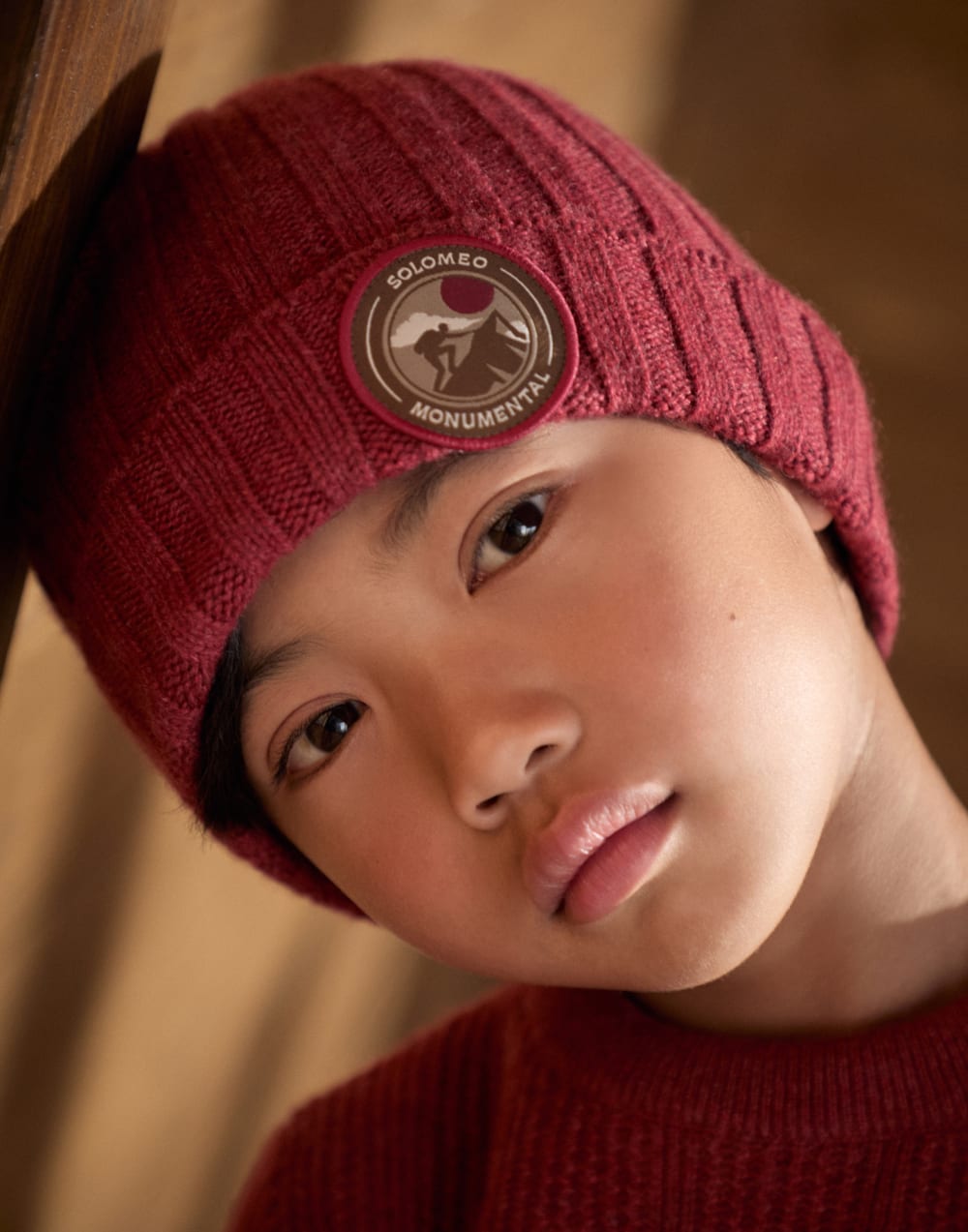 Rib knit beanie Red Boys - Brunello Cucinelli