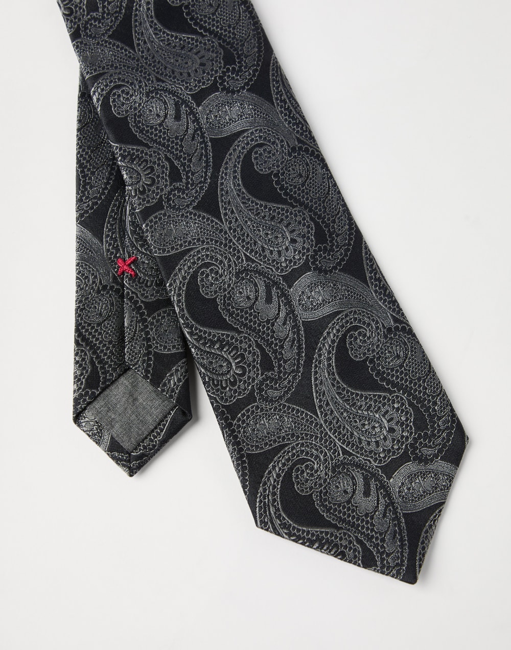 Paisley silk tie Dark Grey Man - Brunello Cucinelli