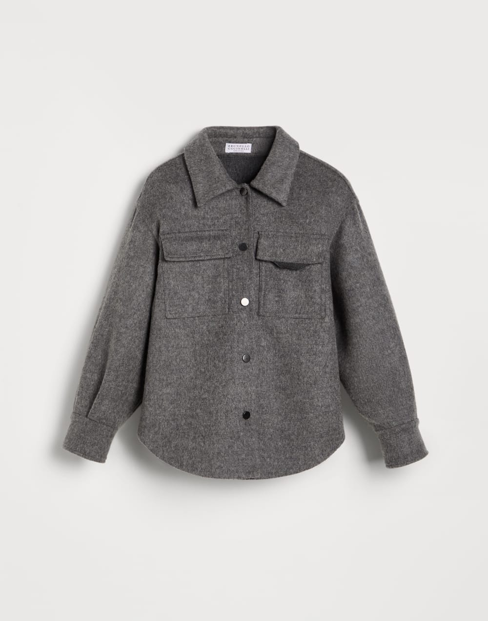 Hand-crafted shirt Medium Grey Girls - Brunello Cucinelli