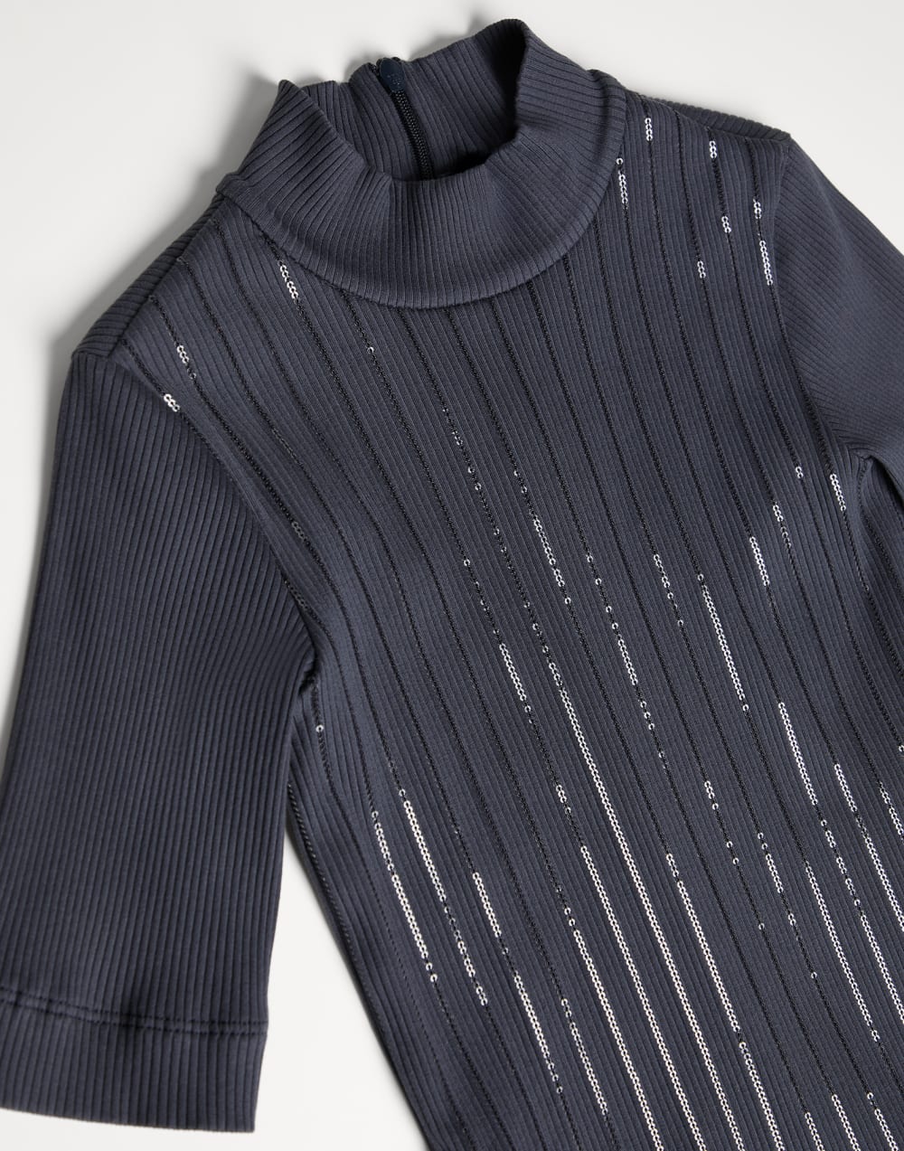 闪耀条纹刺绣T恤 蓝色 女童 - Brunello Cucinelli