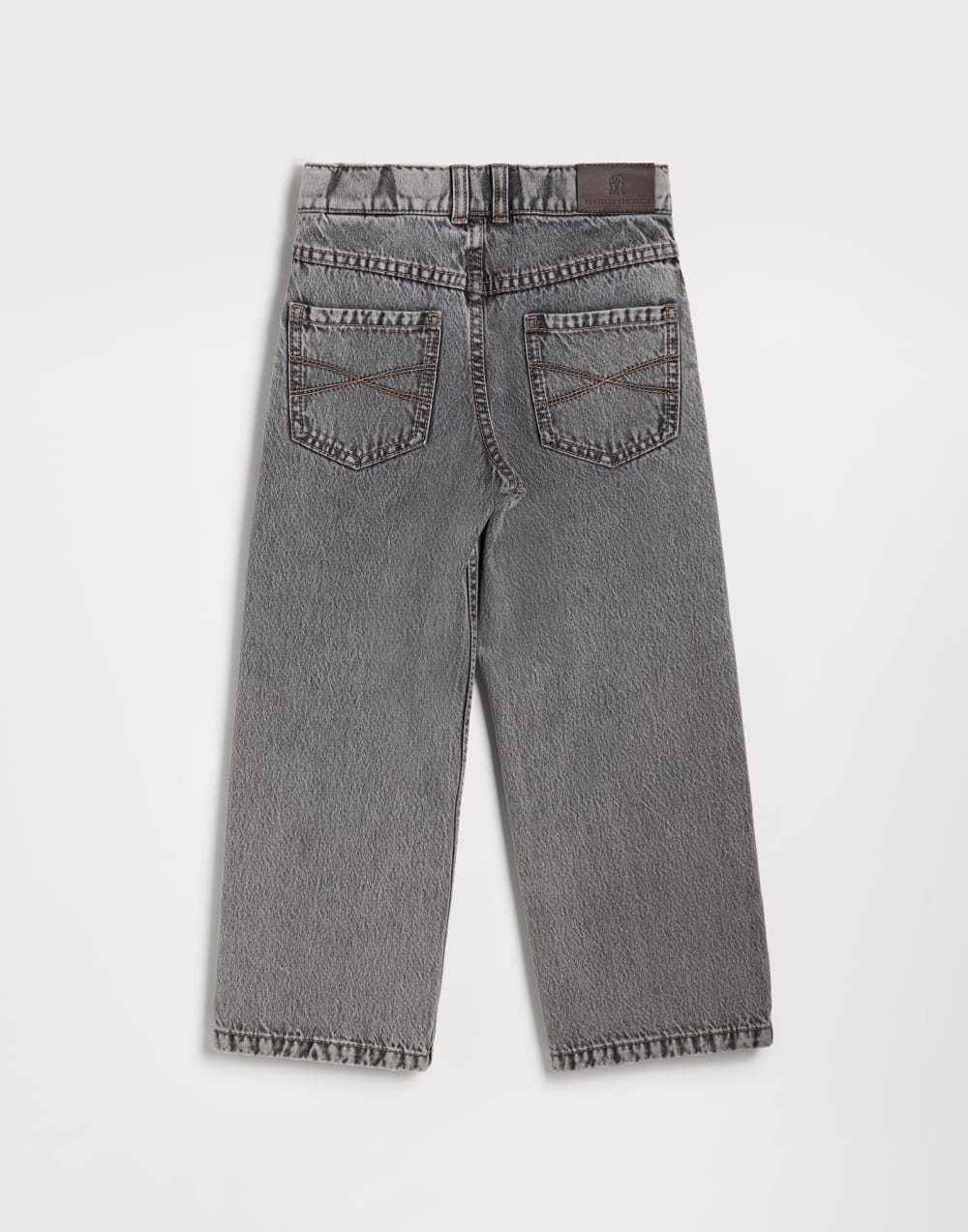 Straight trousers Grey Denim Girls - Brunello Cucinelli