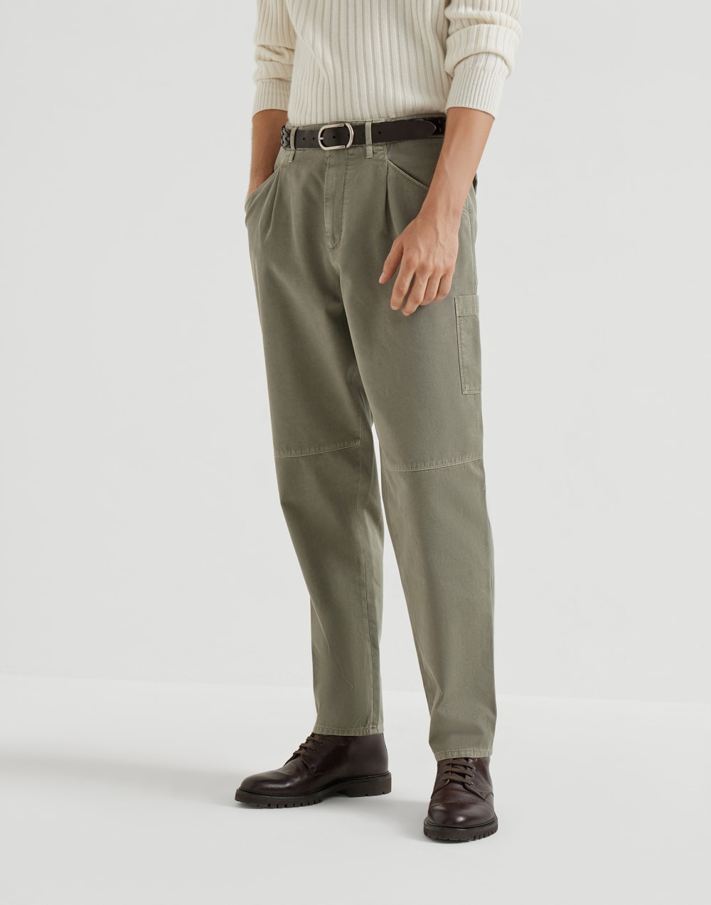Ergonomic trousers Khaki Man - Brunello Cucinelli