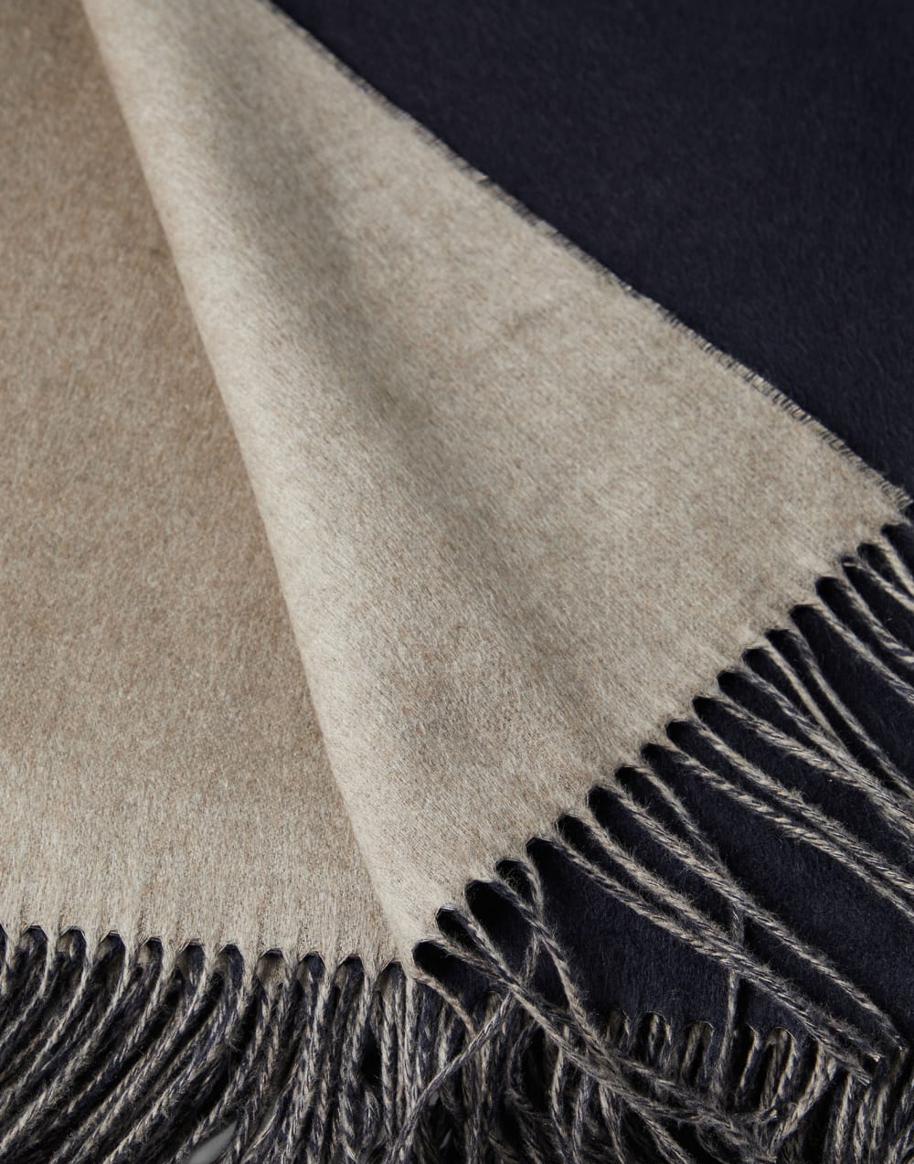 Silk double cloth throw Blue Lifestyle - Brunello Cucinelli