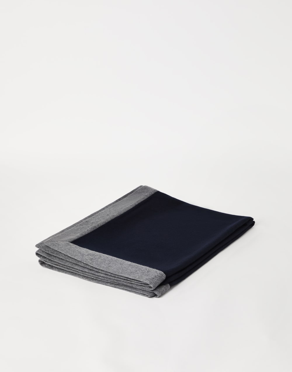 Manta de cachemir con borde contrastante Azul Lifestyle - Brunello Cucinelli