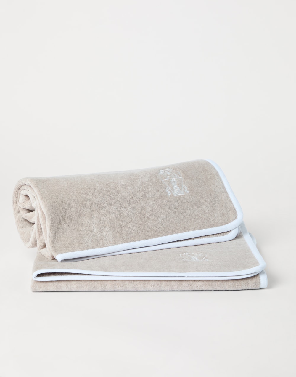 两条毛巾质地布套装 米黄 生活风格 - Brunello Cucinelli