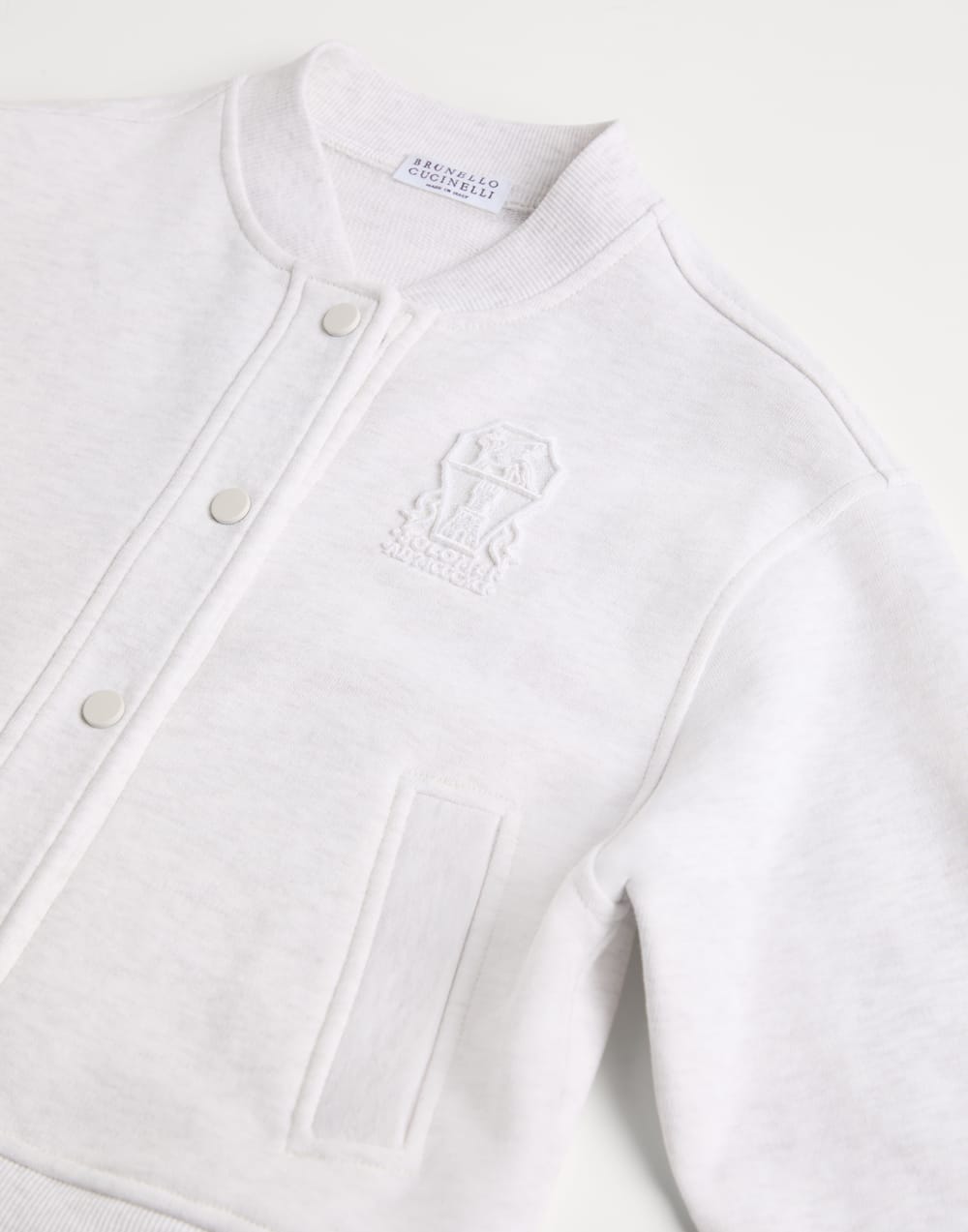 Bomber-style sweatshirt Grey Girls - Brunello Cucinelli