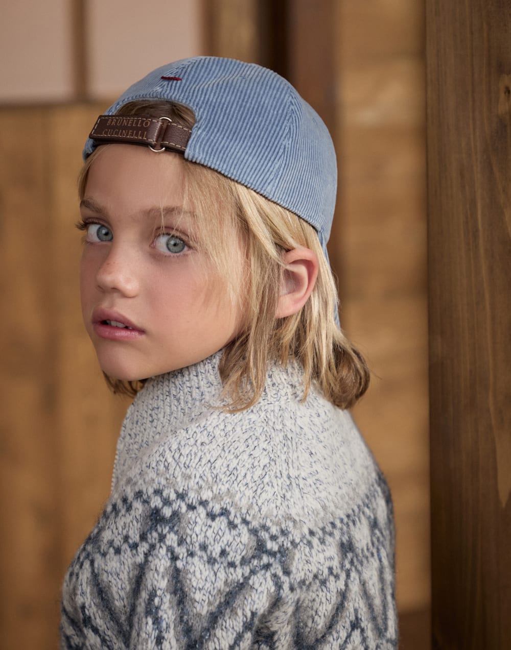 Baseball cap Light Grey Boys - Brunello Cucinelli