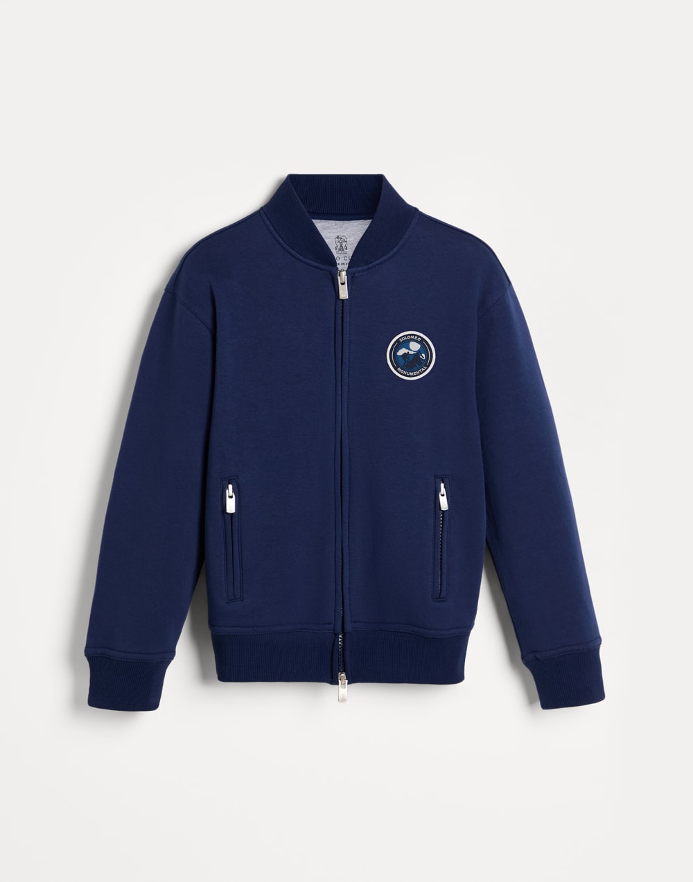 飞行员夹克款运动衫 蓝色 男童 - Brunello Cucinelli