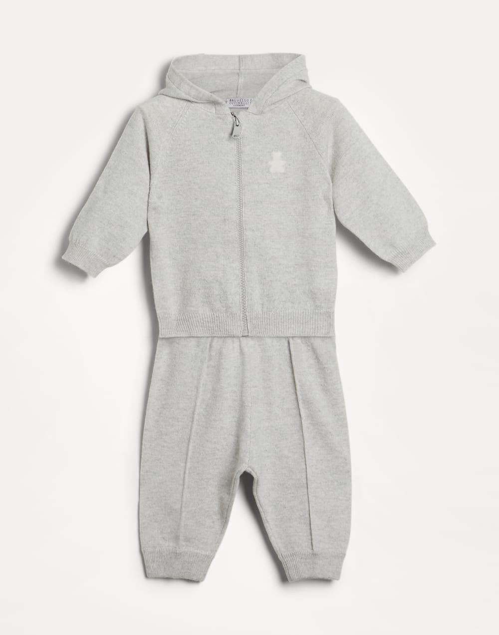 Cashmere Bernie sweatshirt Light Grey Baby - Brunello Cucinelli