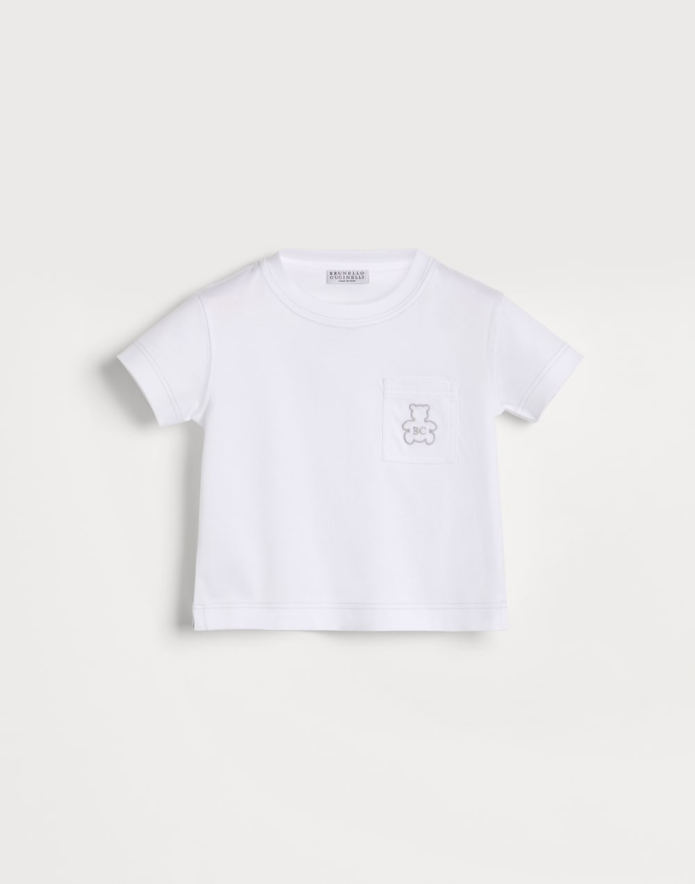 伯尼小熊幼童汗布 T 恤 白色 幼童 - Brunello Cucinelli