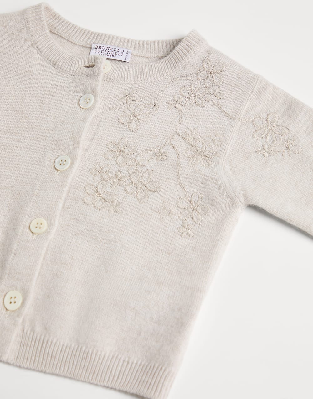 Cashmere Baby Bernie cardigan Off-White Baby - Brunello Cucinelli