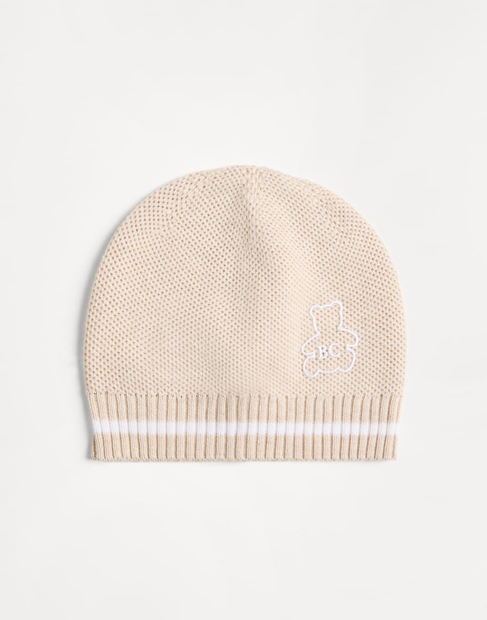 伯尼小熊幼童针织小圆帽 砂黄 幼童 - Brunello Cucinelli