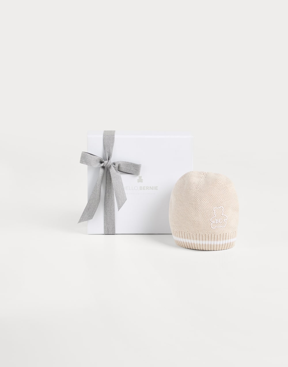 Baby Bernie knit beanie Sand Baby - Brunello Cucinelli