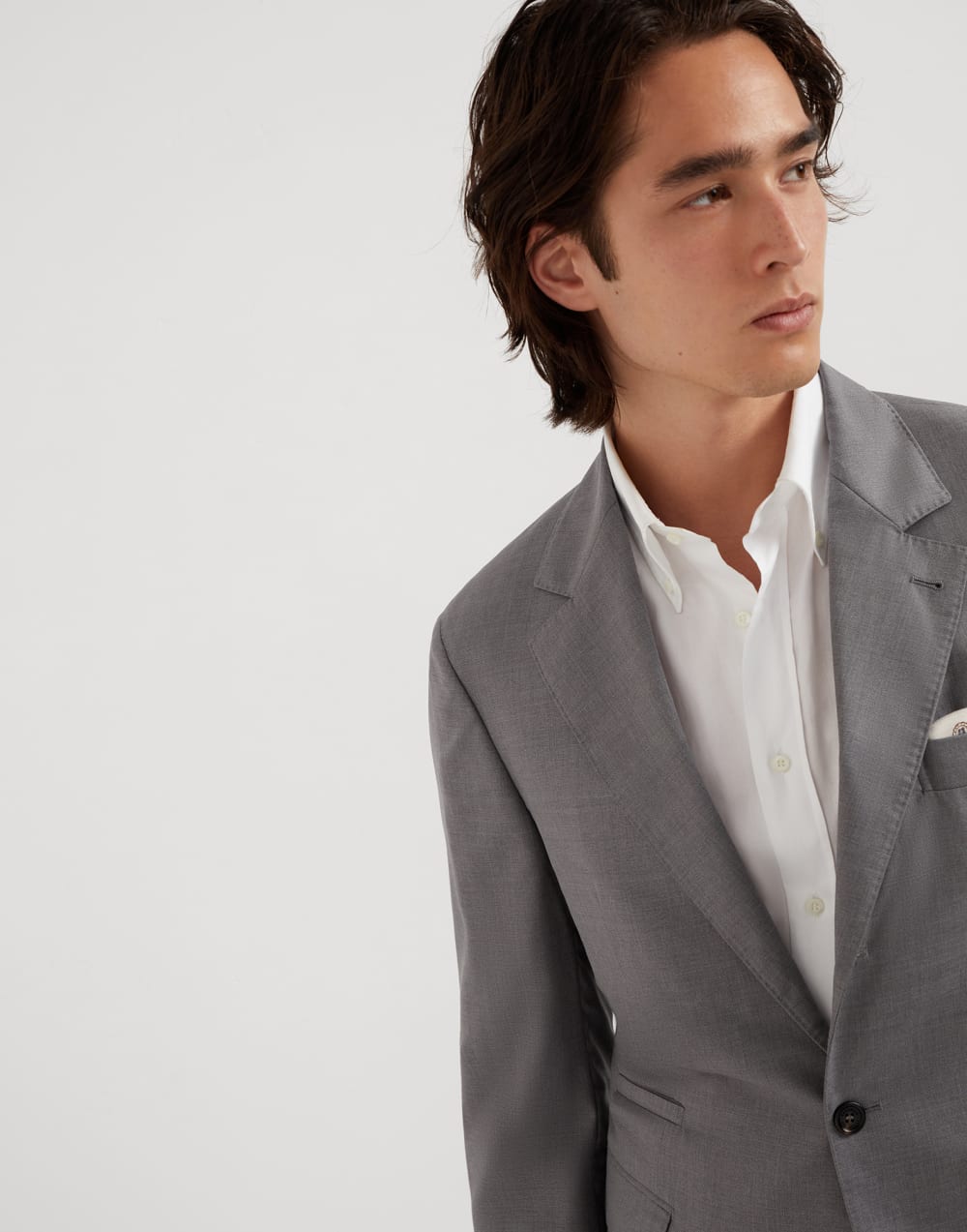 Hopsack blazer Grey Man - Brunello Cucinelli