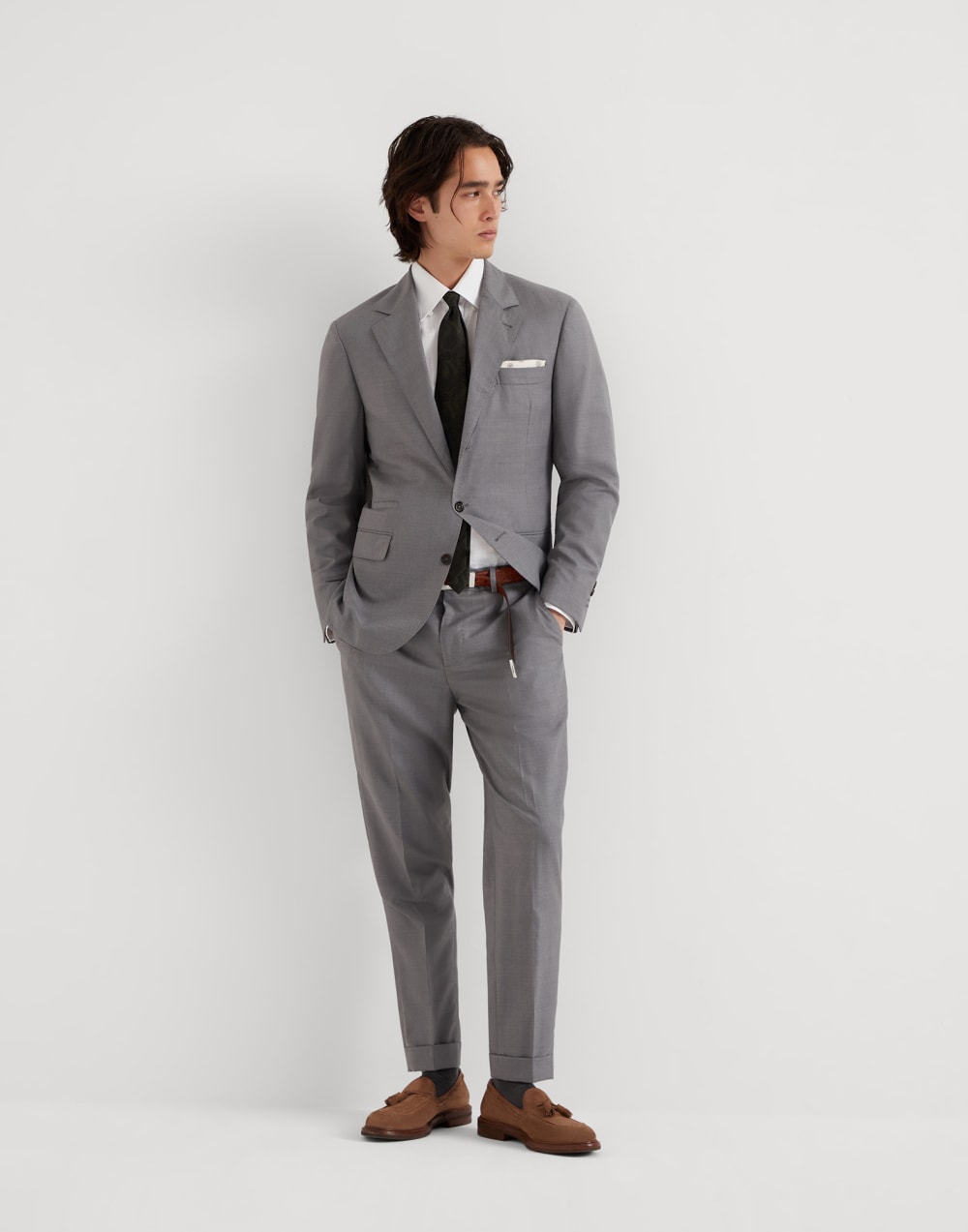 Hopsack blazer Grey Man - Brunello Cucinelli
