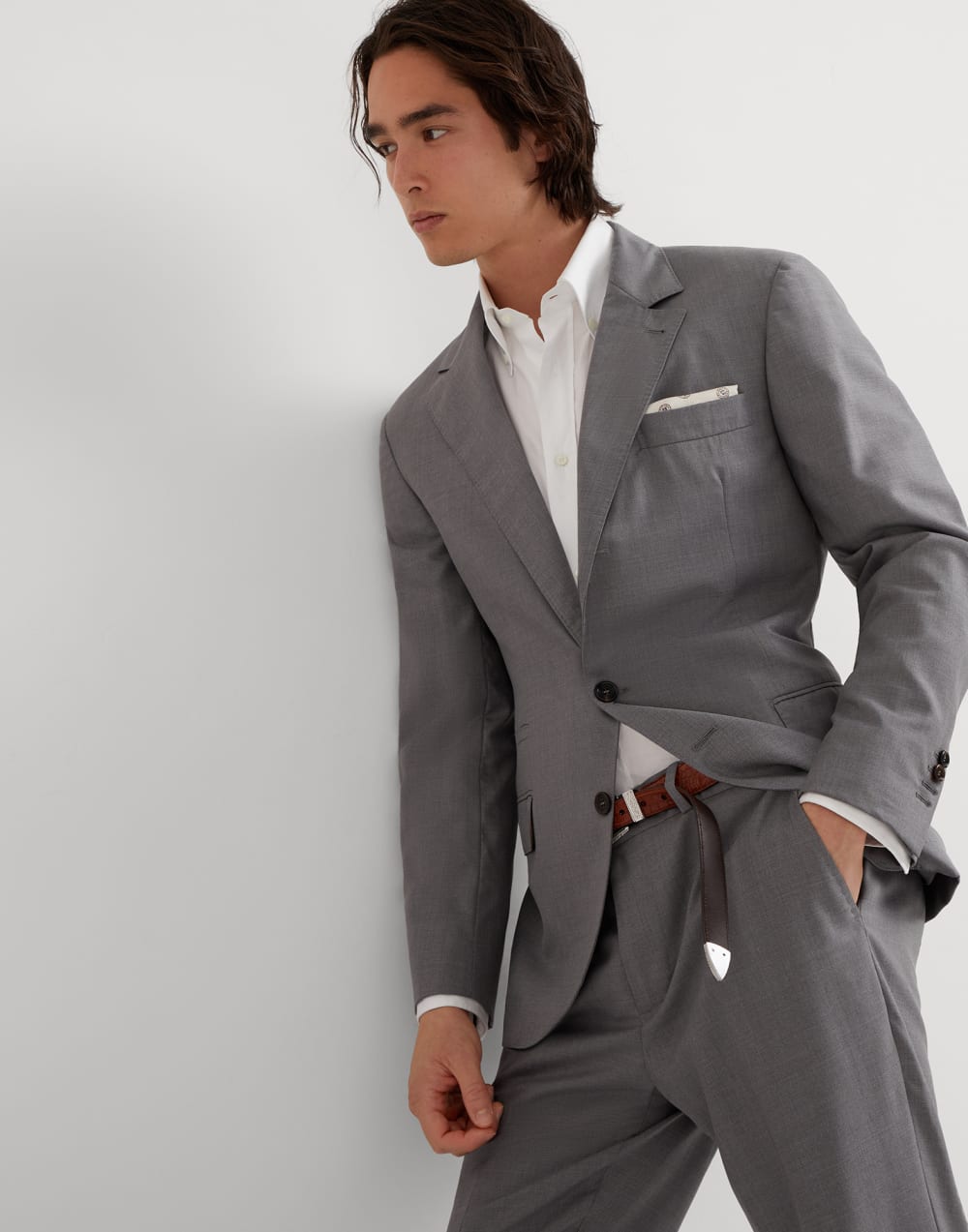 Hopsack blazer Grey Man - Brunello Cucinelli