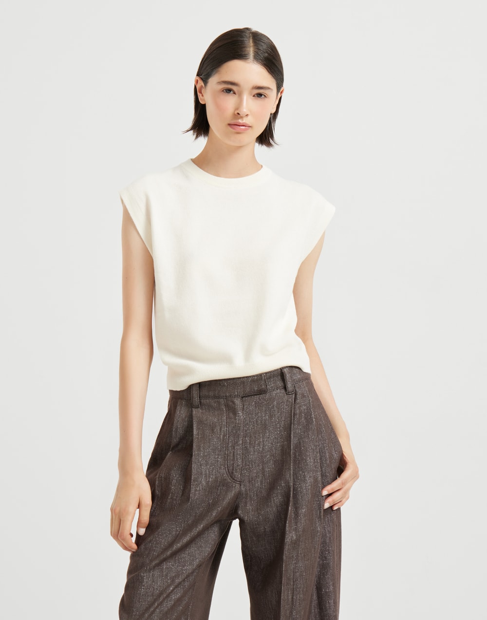 Cashmere sweater White Woman - Brunello Cucinelli