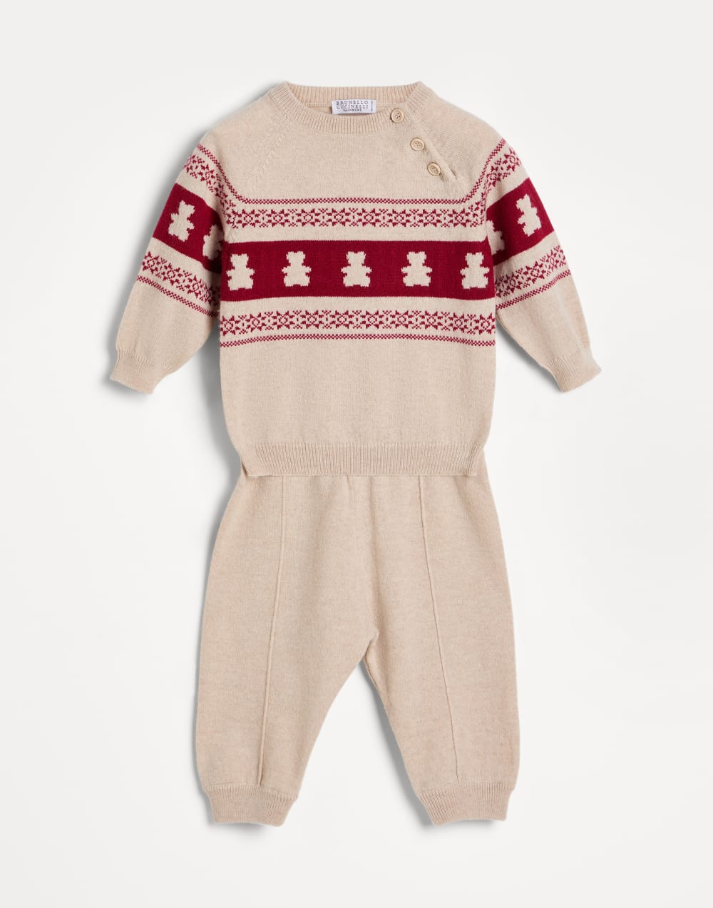 Pantalón de cachemir Beige Bebé - Brunello Cucinelli