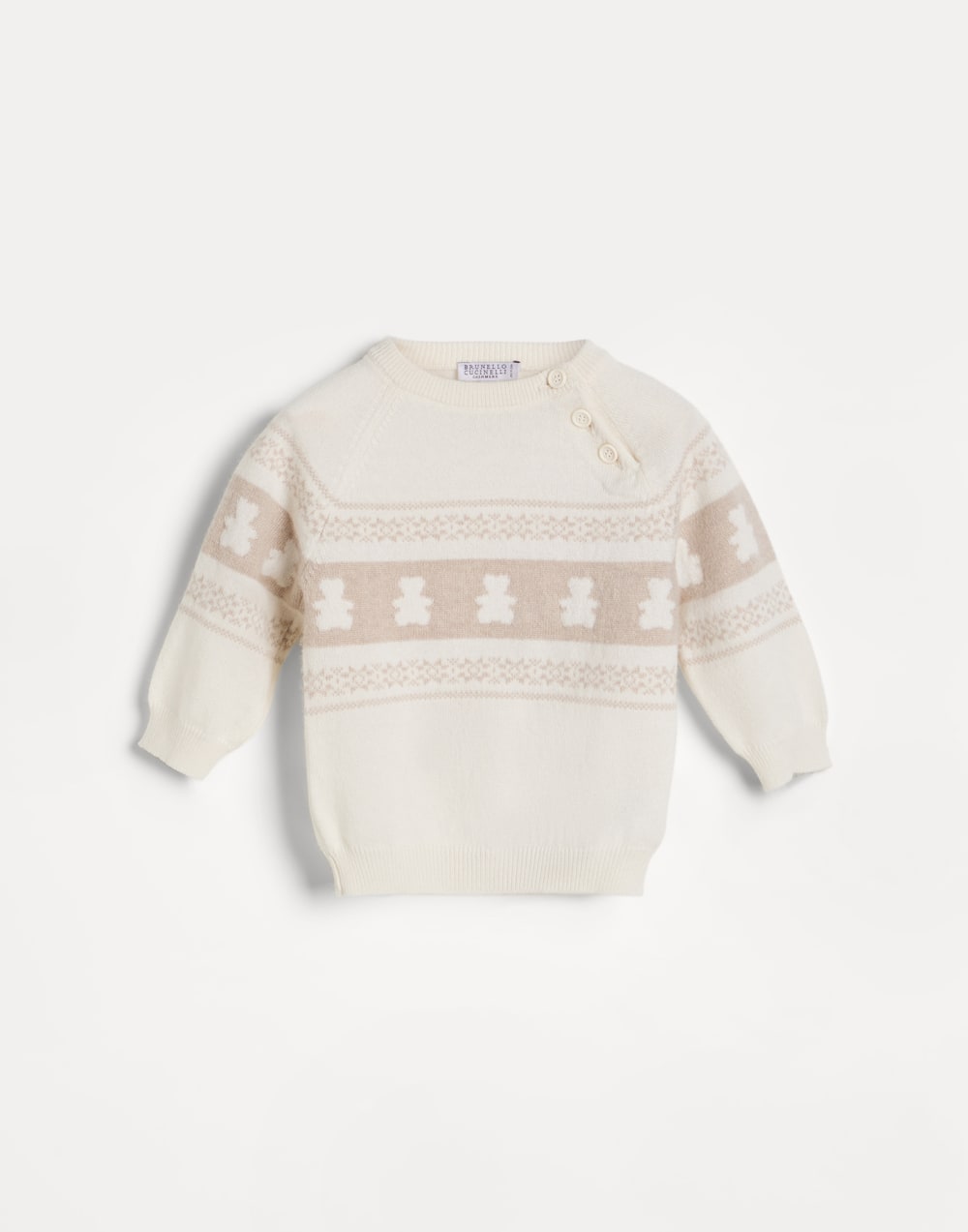 Baby Bernie cashmere sweater Beige Baby - Brunello Cucinelli