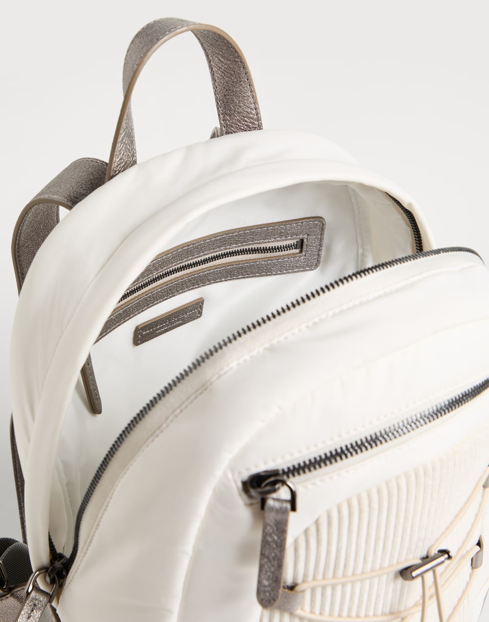 Рюкзак из нейлона Белый Девочки - Brunello Cucinelli