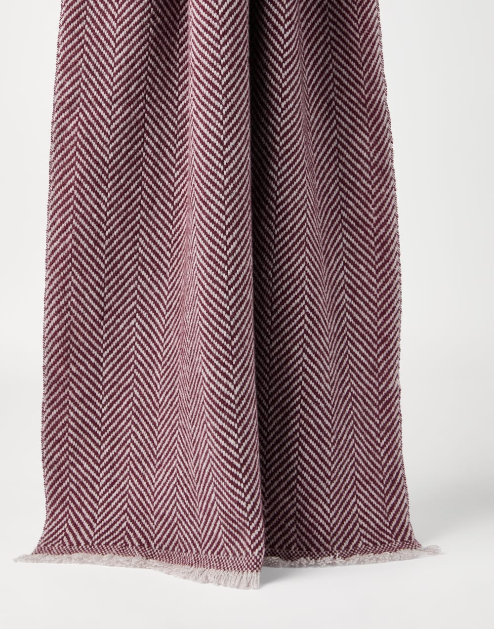 羊绒围巾 苋菜紫 男款 - Brunello Cucinelli