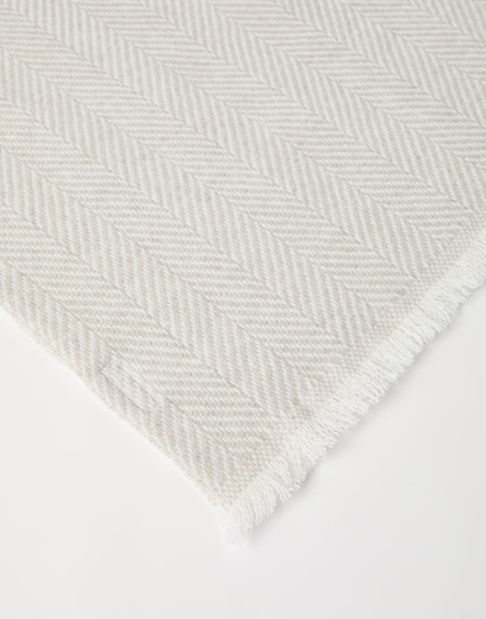 羊绒围巾 盐白色 男款 - Brunello Cucinelli