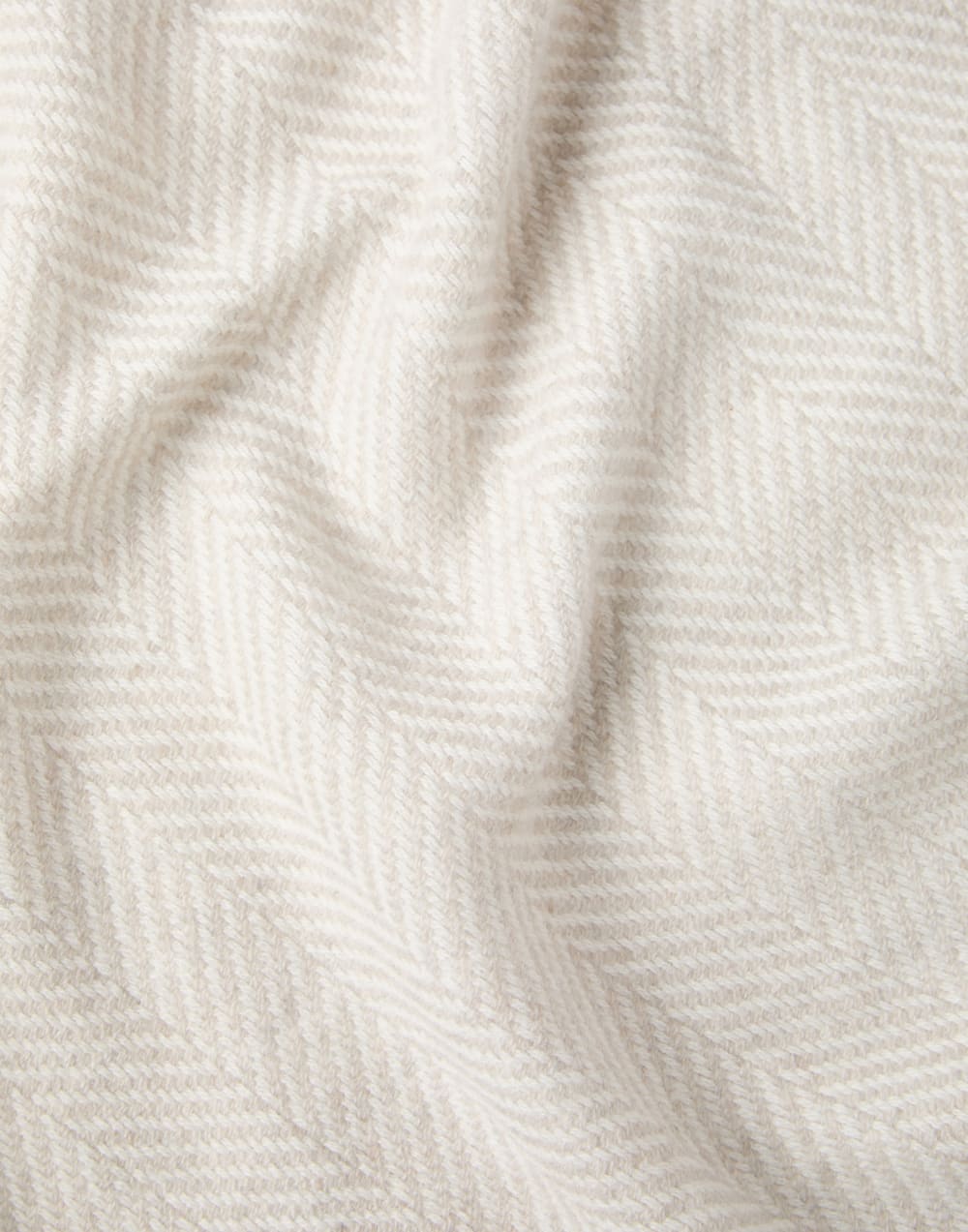 羊绒围巾 盐白色 男款 - Brunello Cucinelli