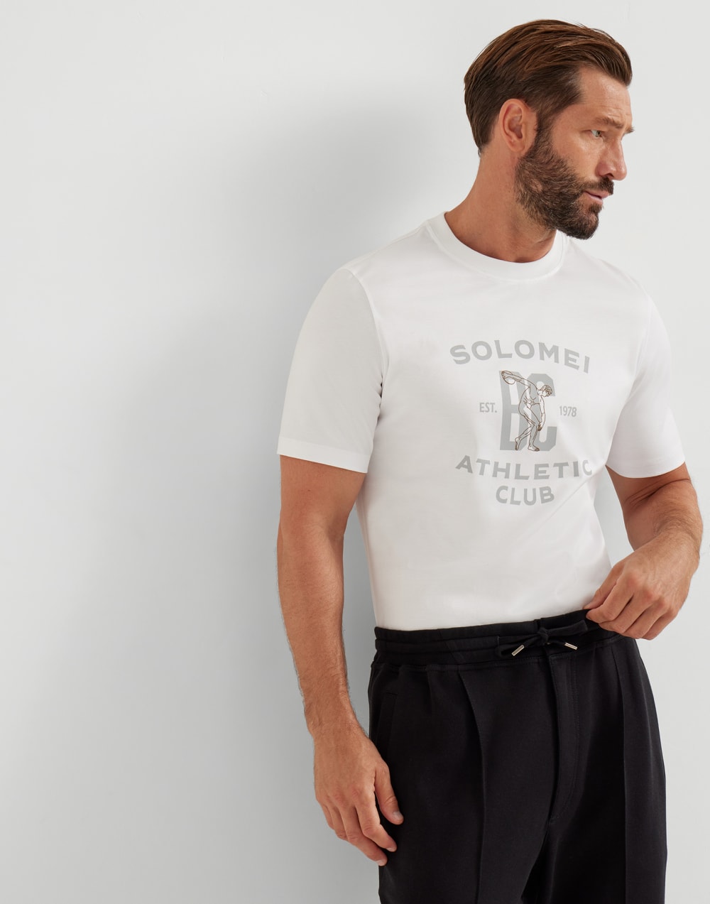 Jersey T-shirt White Man - Brunello Cucinelli