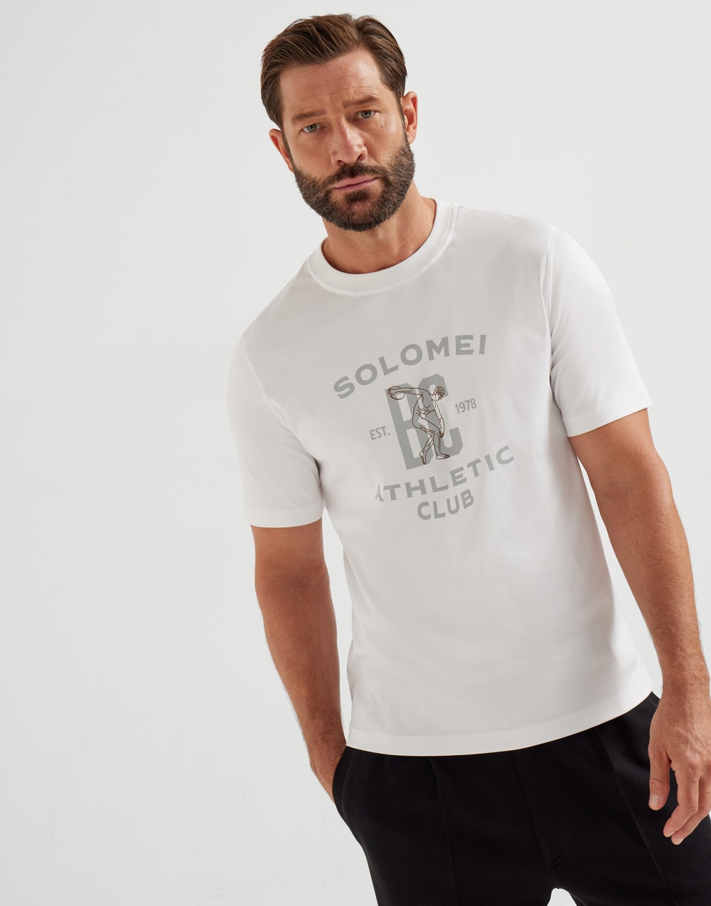 Jersey T-shirt White Man - Brunello Cucinelli