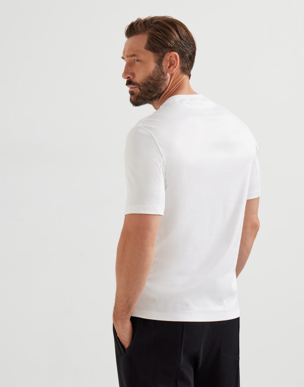 T-Shirt aus Jersey Weiß Herren - Brunello Cucinelli