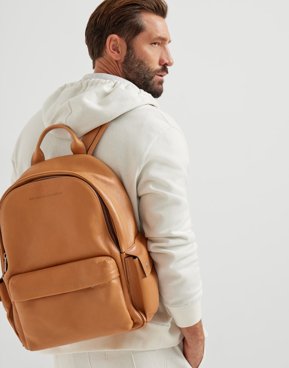 旅游双肩包 干邑 男款 - Brunello Cucinelli
