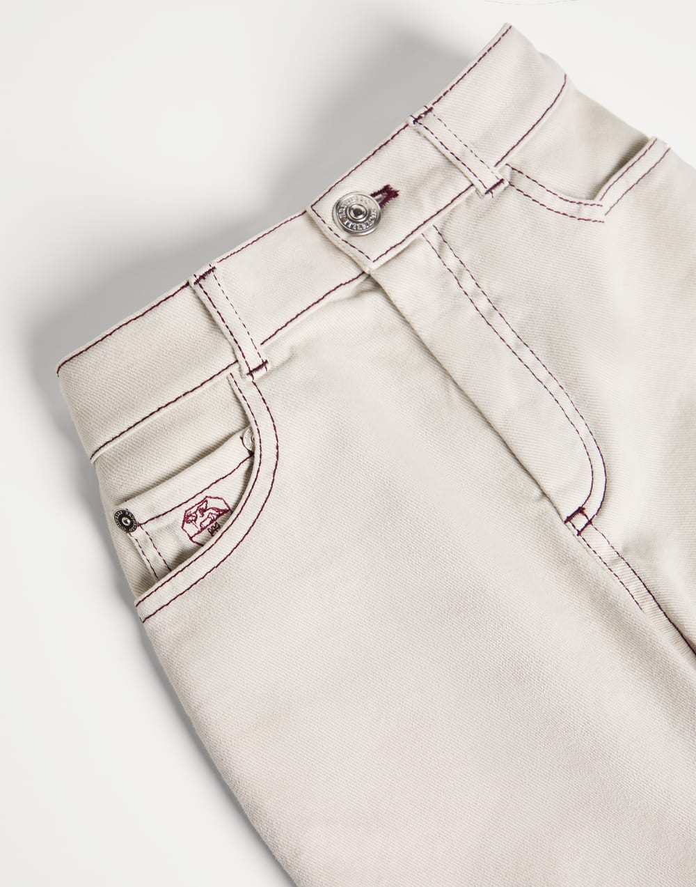 Pantalón cinco bolsillos corte Confort Panamá Niño - Brunello Cucinelli