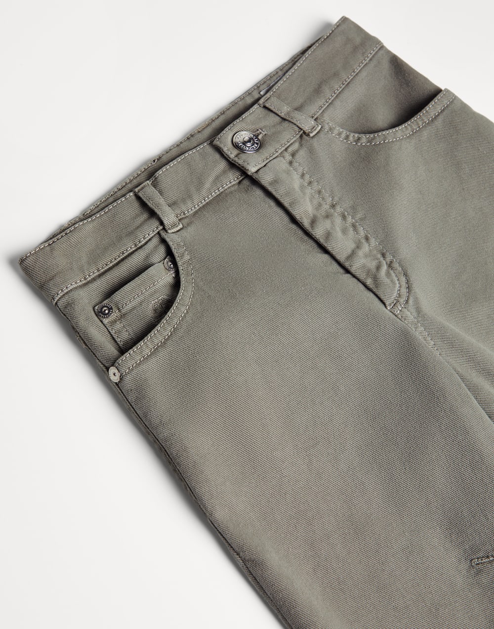 Comfort fit five-pocket trousers Khaki Boys - Brunello Cucinelli