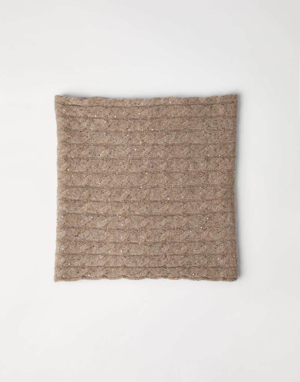 闪耀针织围脖 棕色 女款 - Brunello Cucinelli