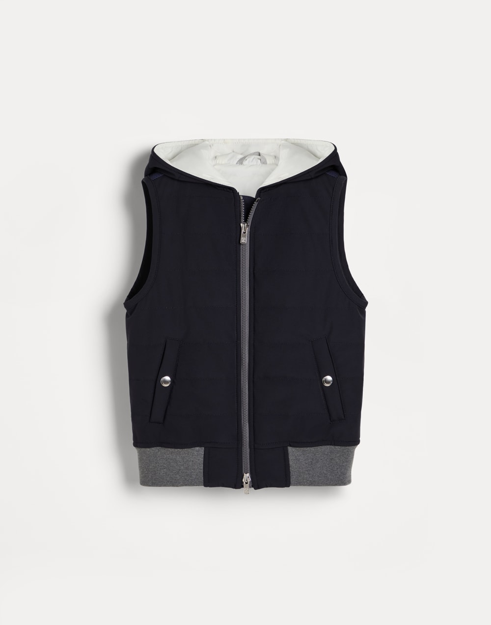 Nylon vest with padding Navy Blue Boys - Brunello Cucinelli