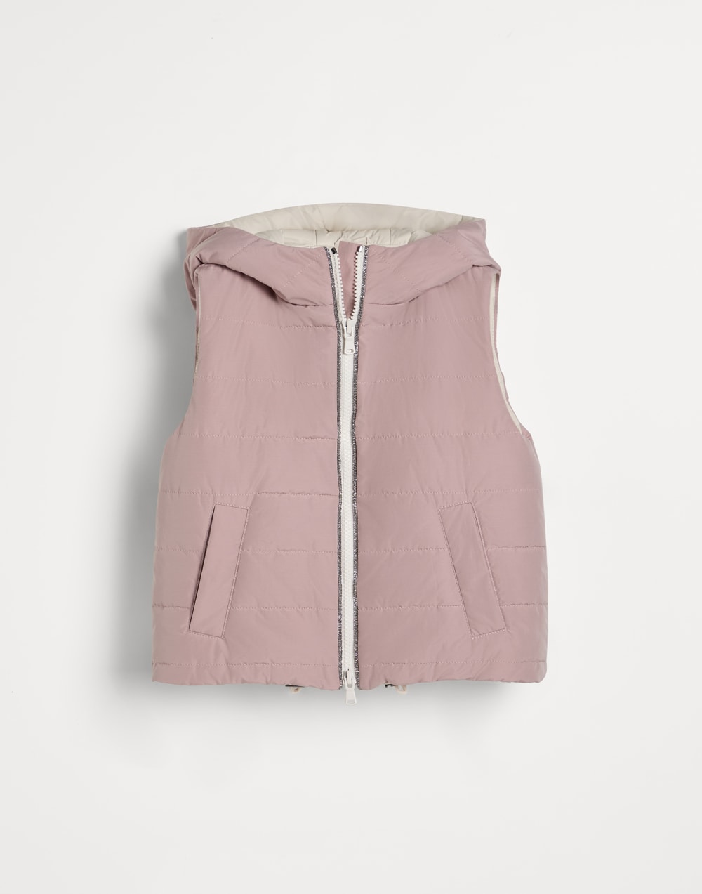 Vest with Thermore® padding Pink Girls - Brunello Cucinelli