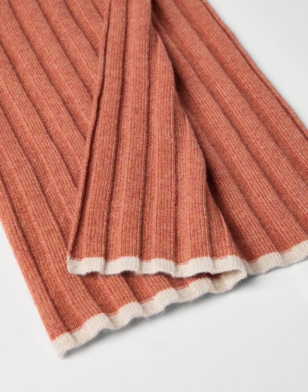 羊绒编织围巾 橙色 男款 - Brunello Cucinelli