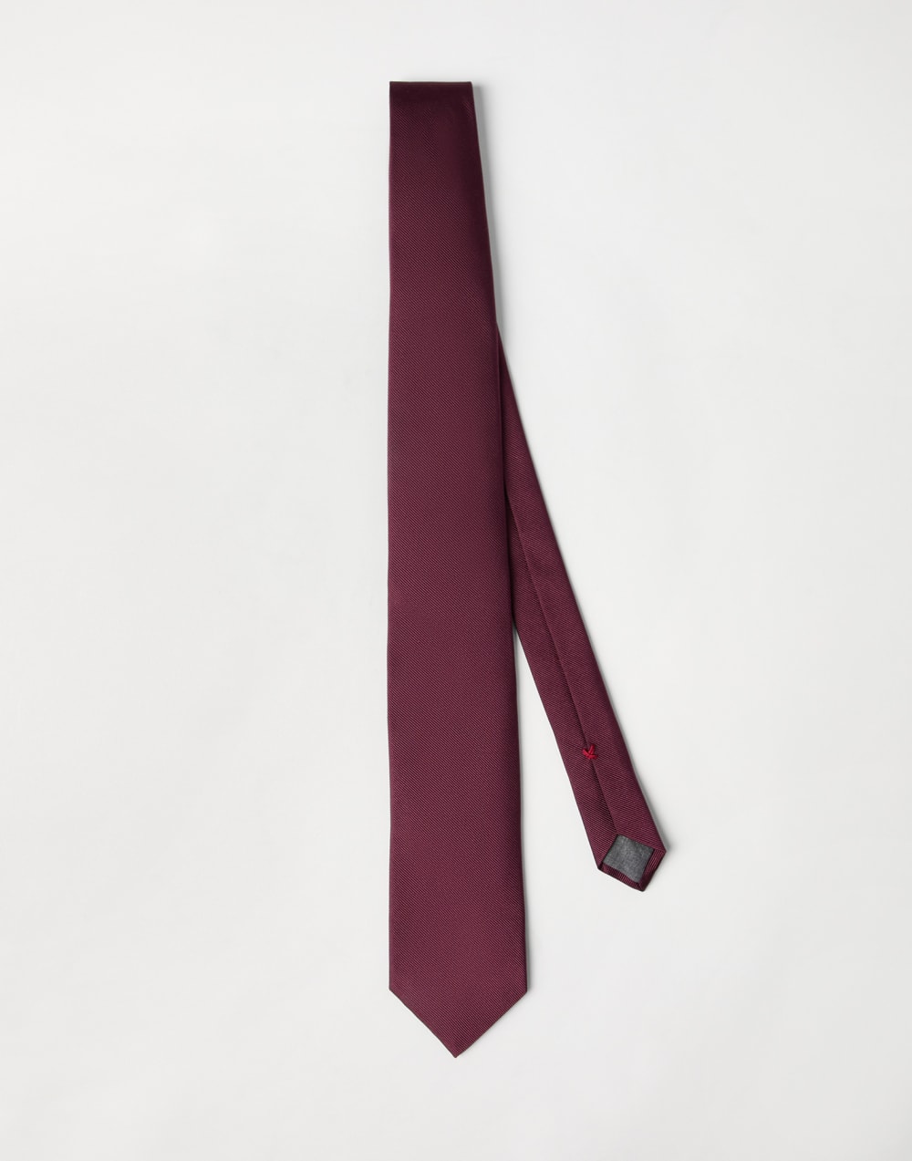 Silk twill tie Amaranth Man - Brunello Cucinelli