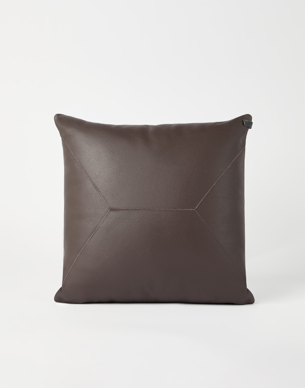 Leather cushion with monili Cigar Lifestyle - Brunello Cucinelli