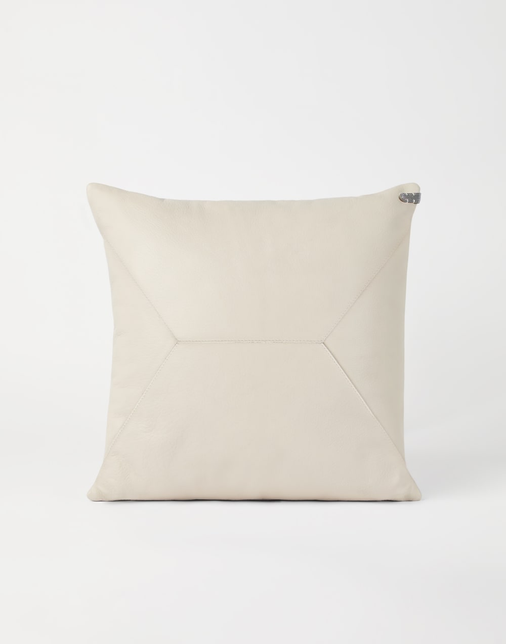 Leather cushion with monili Panama Lifestyle - Brunello Cucinelli