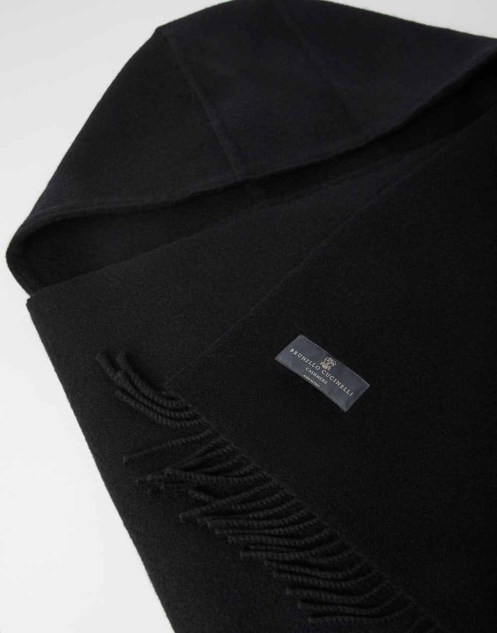 Bufanda de punto con capucha Negro Mujer - Brunello Cucinelli