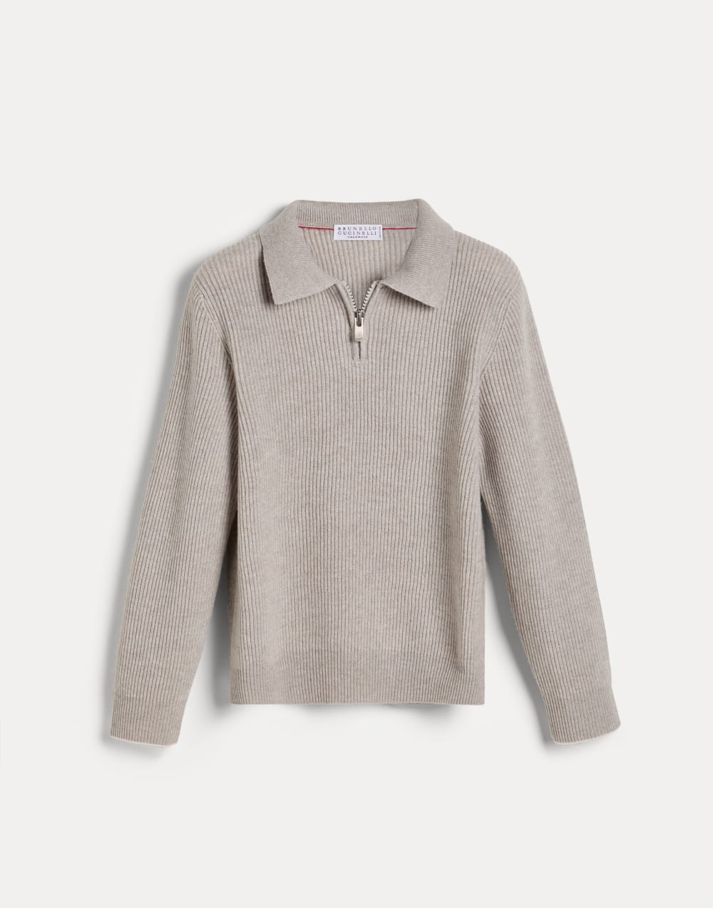 Poloshirt aus Kaschmir mit Reißverschluss Panama Jungen - Brunello Cucinelli