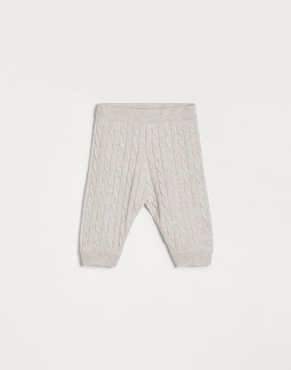 Baby Bernie cable knit trousers Light Grey Baby - Brunello Cucinelli