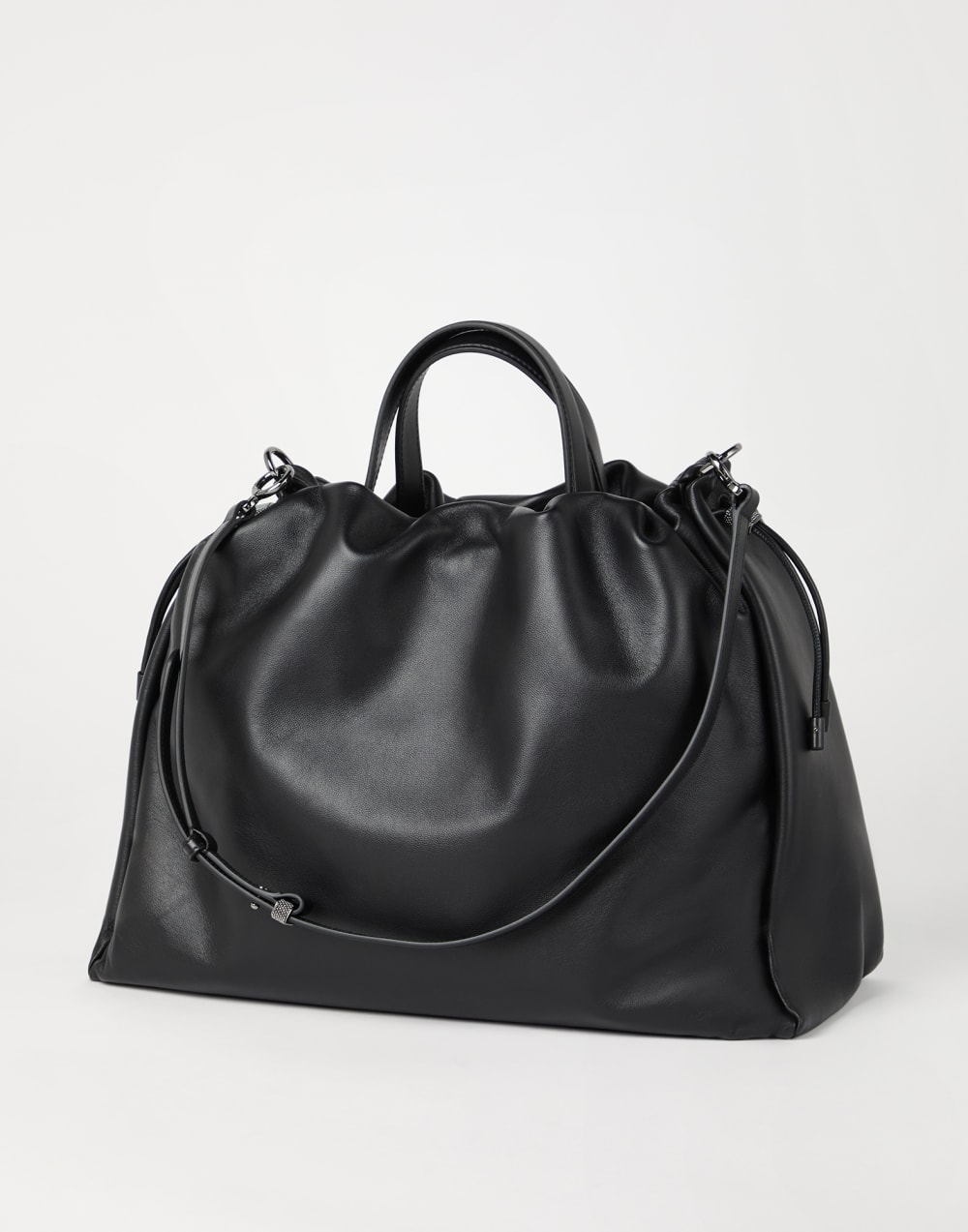 Sac shopping Mellow grand modèle Noir Femme - Brunello Cucinelli